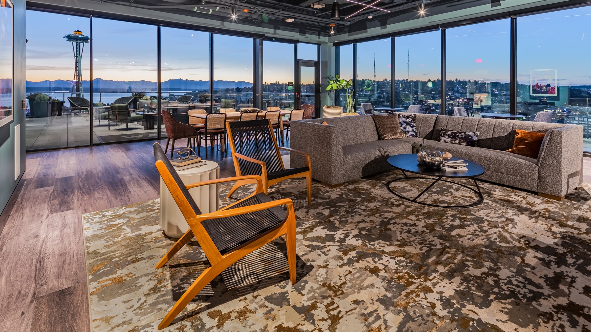 Large clubroom with Seattle View